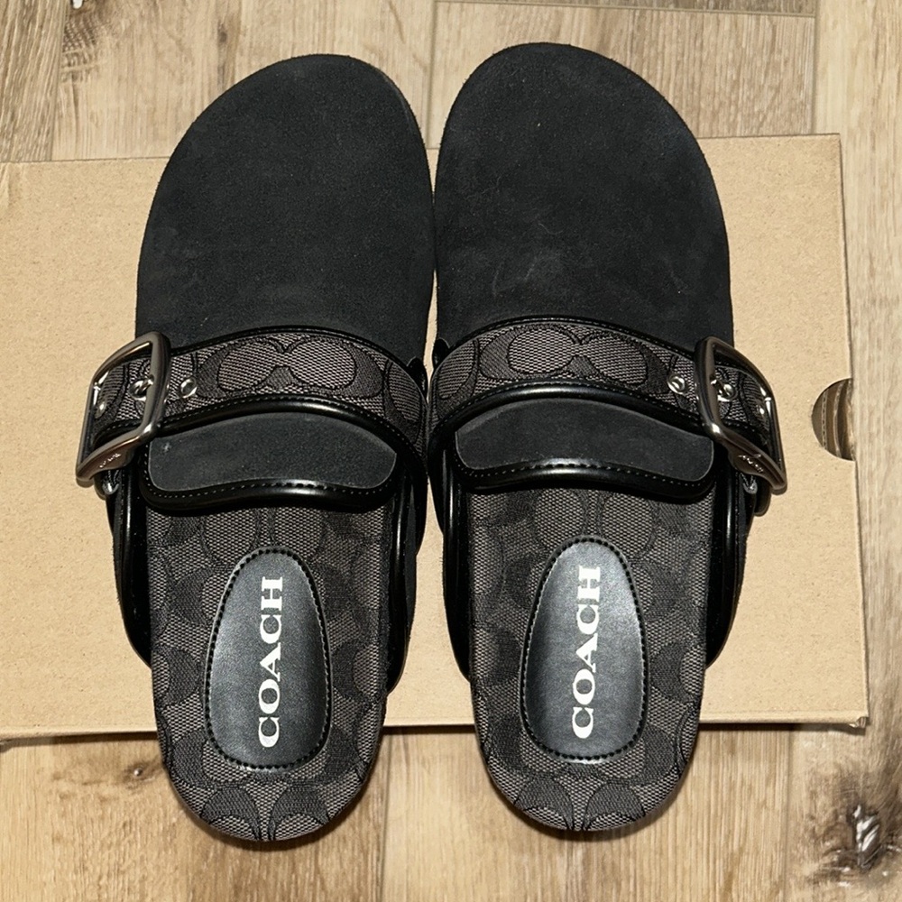 Coach Black Slide clogs